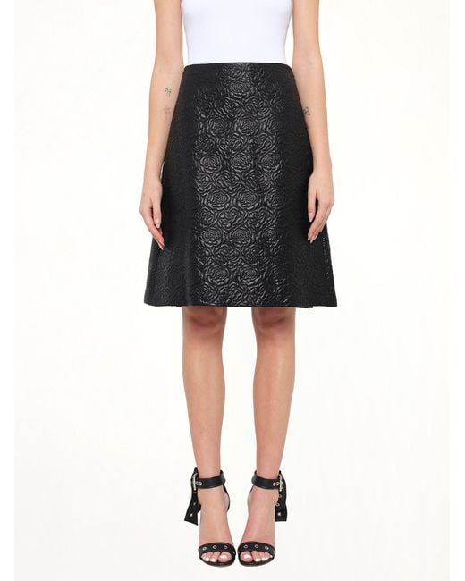 McQueen Black Roses Skirt