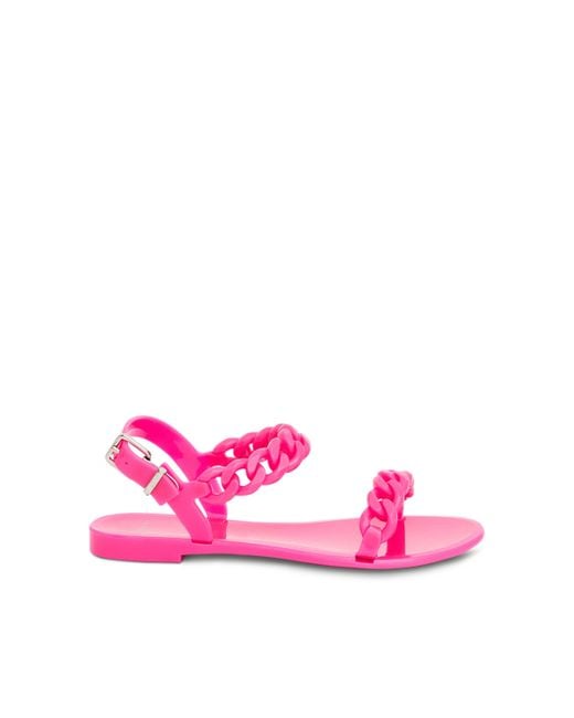 Givenchy Pink Jelly Flat Sandals, 100% Rubber