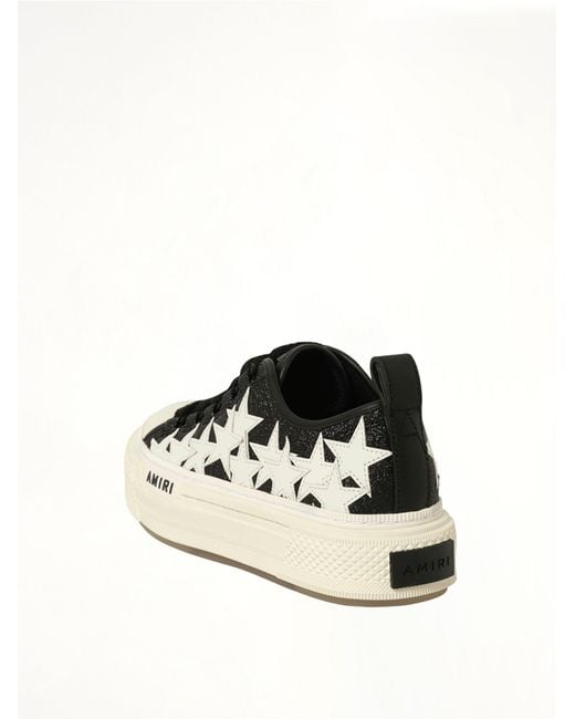 Amiri Black Glitter Stars Court Low Sneaker