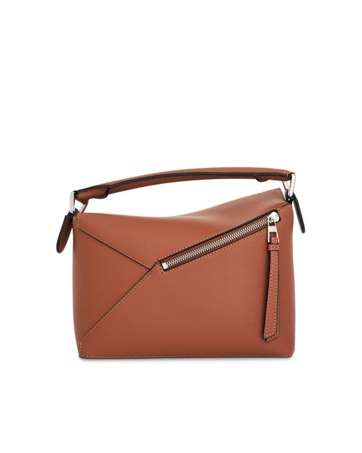 Loewe Brown Small Puzzle Edge Bag, 100% Classic Calf