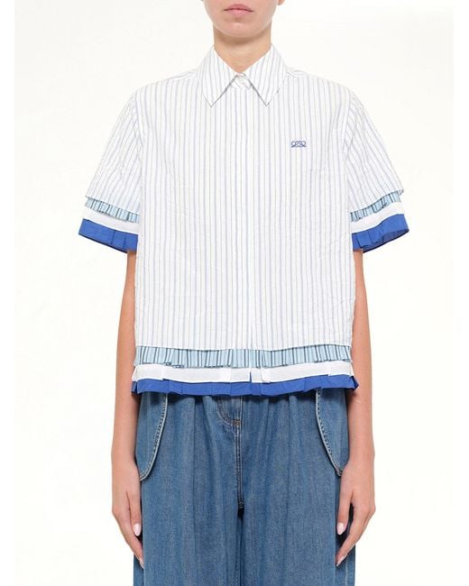 Loewe Blue Short Sleeve Shirt