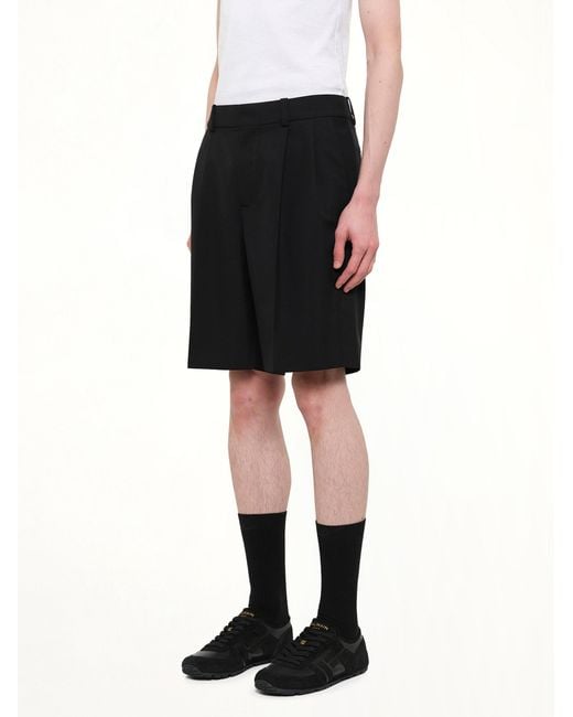 Balmain Black Wool Tailored Bermuda for men