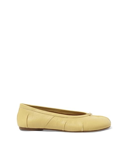 Maison Margiela Metallic New Tabi Ballerina, Bl\U00C8, 100% Calf Leather