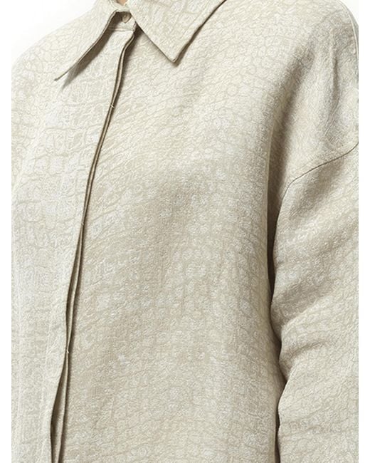 Jacquemus Natural La Chemise Pasadena, Long Sleeves, 100% Cotton