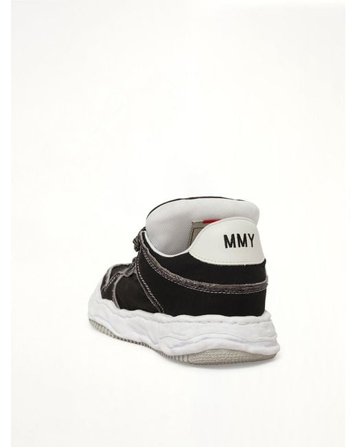 Maison Mihara Yasuhiro Black Wayne Puffer Patterned Lace Low Top Sneakers for men
