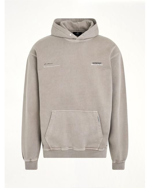 Represent Gray Patron Of The Club Hoodie for men