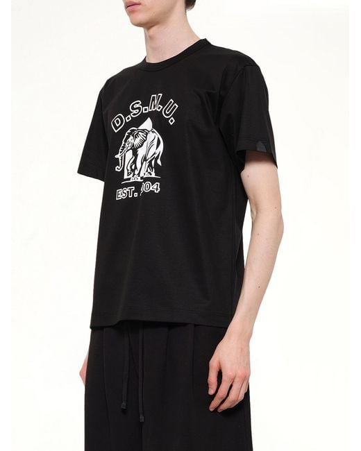 DSM KEI NINOMIYA Black D..M.U' T-Shirt for men