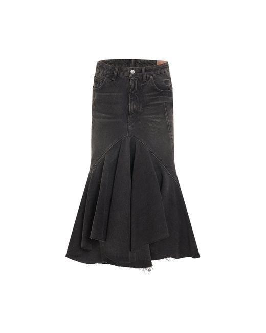 Balenciaga Black Mermaid Skirt, , 100% Cotton
