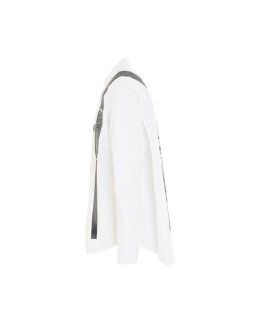 Off-White c/o Virgil Abloh White Off- 'Backpack Heavycot Shirt, Long Sleeves, 100% Cotton, Size: Small for men