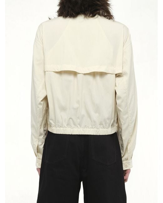 Lemaire Zipped Blouson Bomber Jacket, 100% Cotton in Natural for