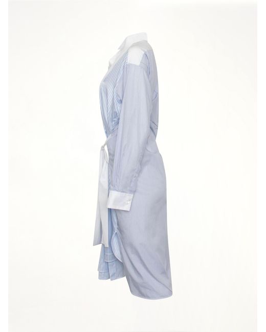 Loewe White Stripe Shirtdress, 100% Cotton