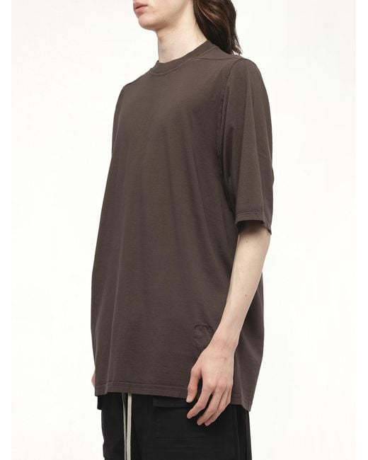Rick Owens Gray Jumbo Ss T-Shirt, Short Sleeves, 100% Cotton for men