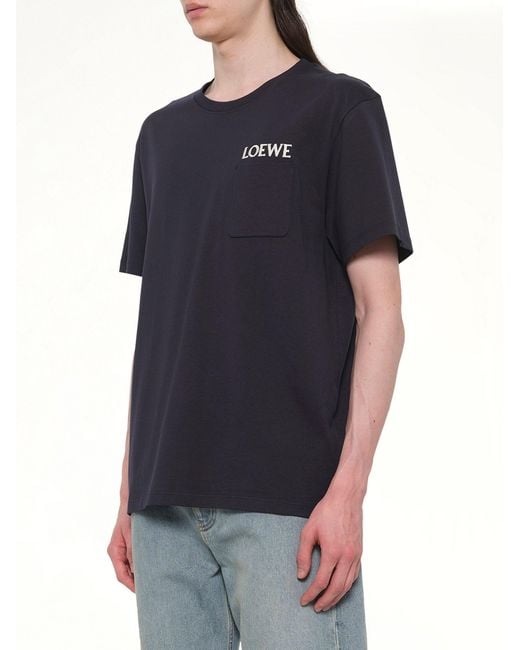 Loewe Black Relaxed Fit T-Shirt for men