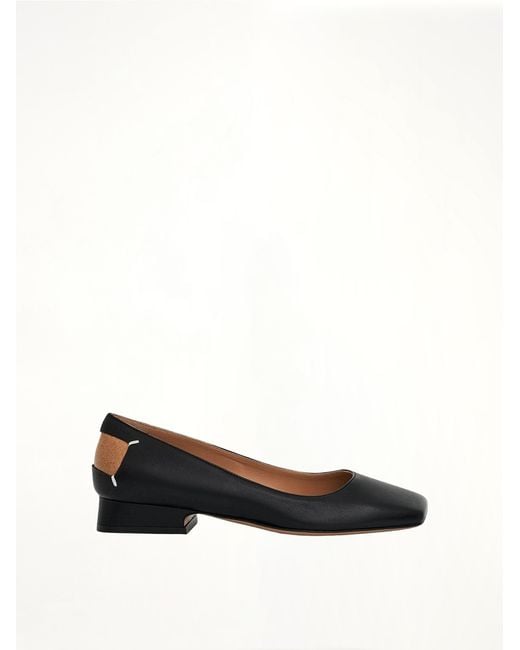 Maison Margiela Black Four Stitches Decortique Ballerinas