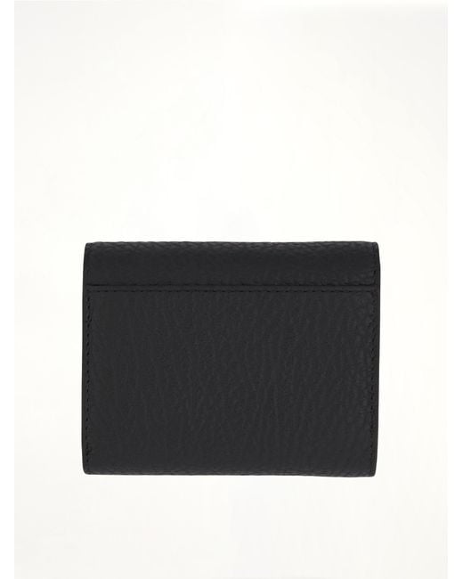 Maison Margiela Black Four Stitches Tri Fold Wallet