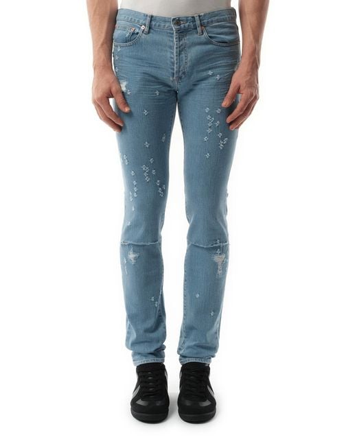 Givenchy Blue Podium Destroy Jeans for men