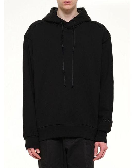 Juun.J Black Hoodie for men