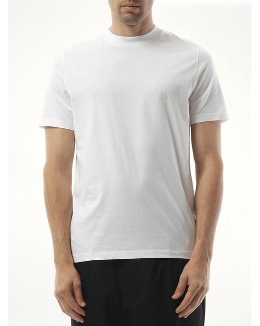 Jil Sander White Basic T-Shirt for men