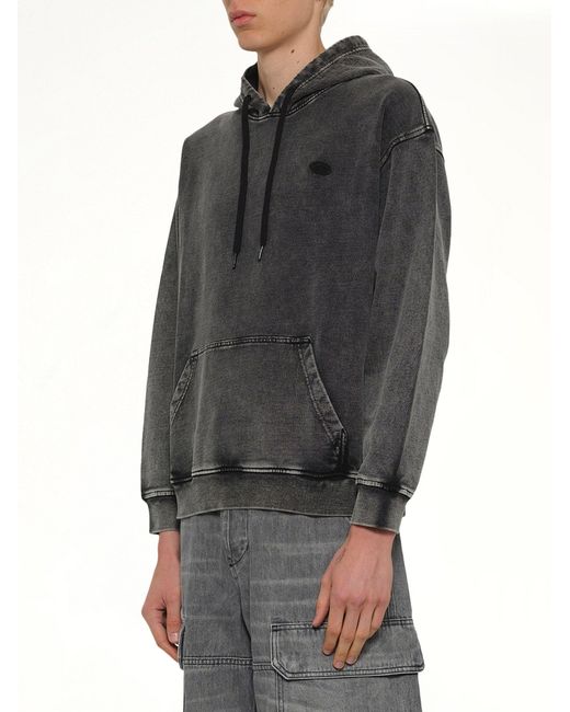 DIESEL Gray S-Boxt-Hood-Den Hoodie for men