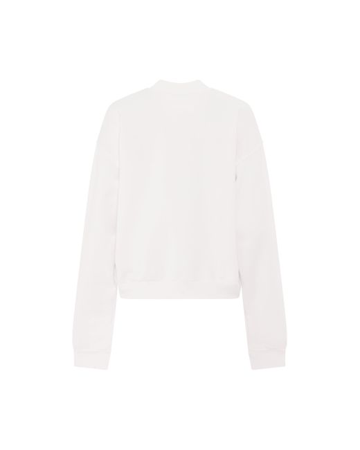 Maison Margiela White 'Scattered Numeric Logo Sweatshirt, Round Neck, Long Sleeves, , 100% Cotton, Size: Small