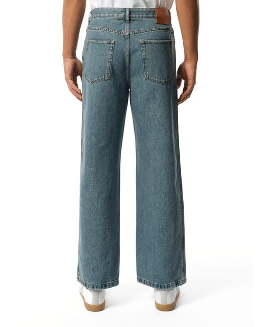 Loewe Anagram Baggy Jeans Af, 100% Cotton in Blue for Men | Lyst