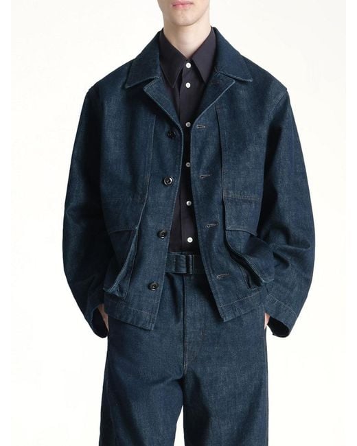Lemaire Blue Boxy Heavy Jacket