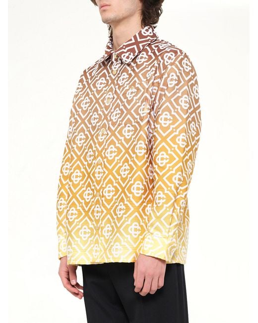 Casablanca Natural Boucle Jacquard Monogram Shacket for men