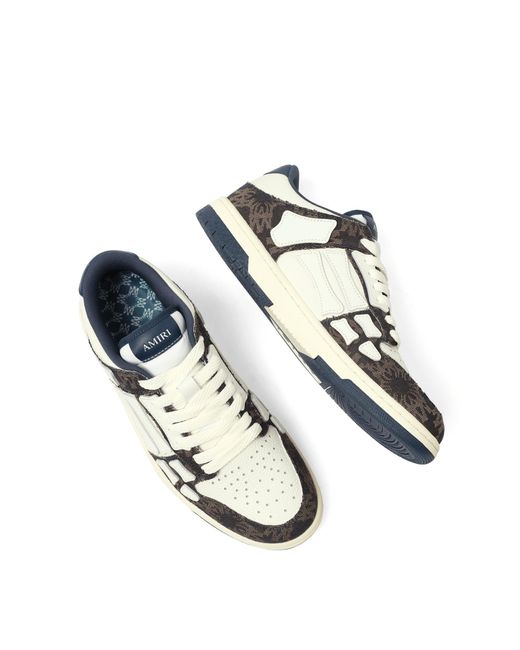Amiri White Ma Quad Skeleton Sneakers, 100% Calf Leather for men