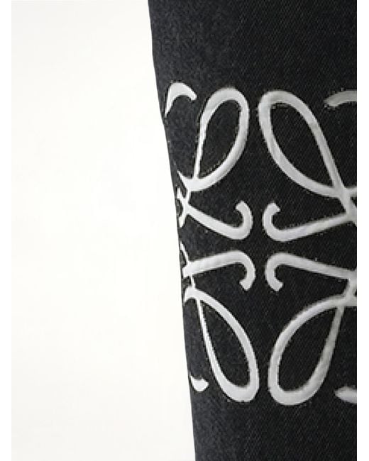 Loewe Black Anagram Baggy Cotton Jeans