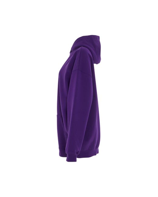 Balenciaga Purple 'Medium Fit Hoodie, Long Sleeves, Deep/, 100% Cotton, Size: Small