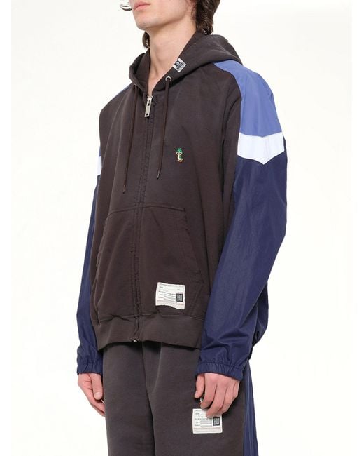 Maison Mihara Yasuhiro Blue Track Jacket Combined Parka for men