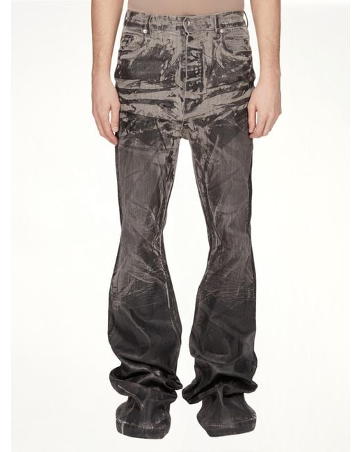 Rick Owens Bolan Bootcut Washed Foil in Black for Men | Lyst UK