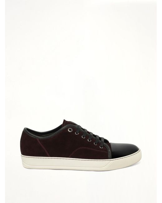 Lanvin Multicolor Suede Patent Sneaker for men