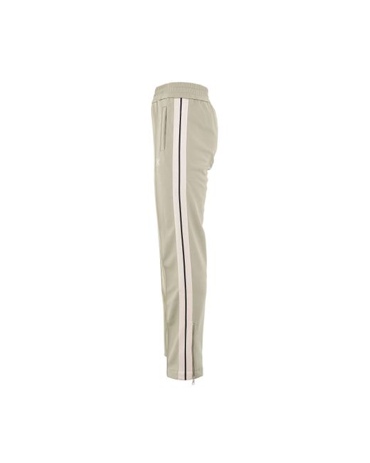 Palm Angels Monogram-embroidered Striped Track Pants in Natural for Men