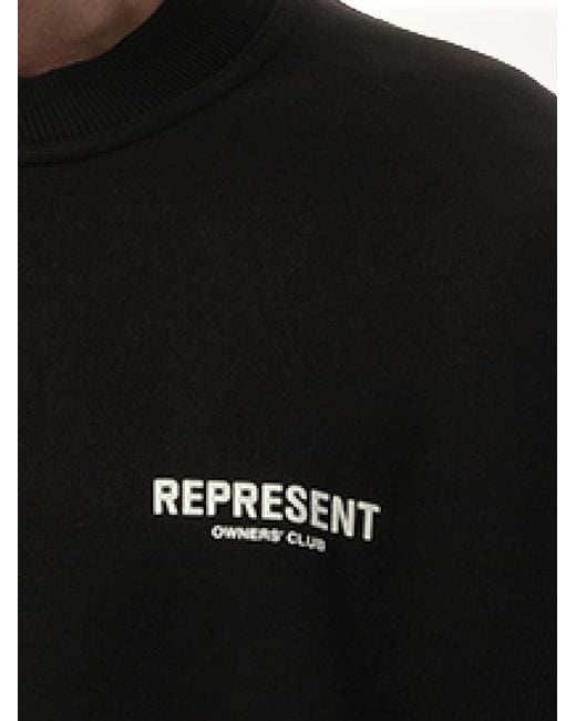Represent Black Owners Club Cotton Sweatshirt for men