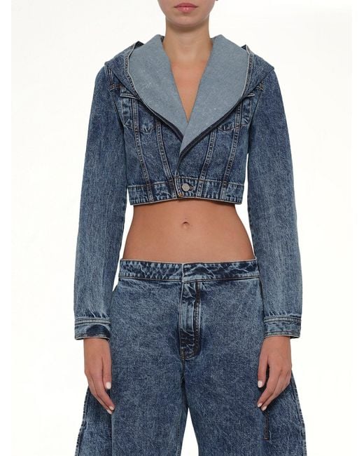 Alaïa Blue Hooded Jacket