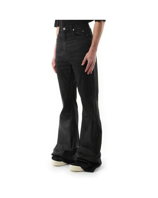 Rick Owens Waxed Bolan Boot Cut Jeans – Acroera