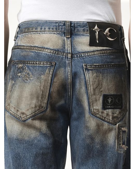 THUG CLUB Gray Combat Casualty Care Denim Pants for men