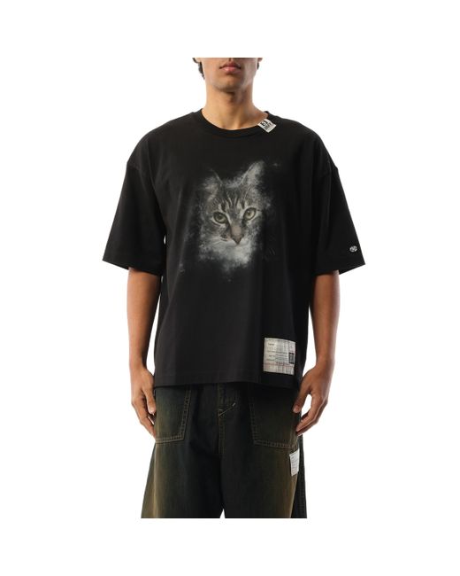 Maison Mihara Yasuhiro Black Cat Printed T-Shirt, , 100% Cotton for men