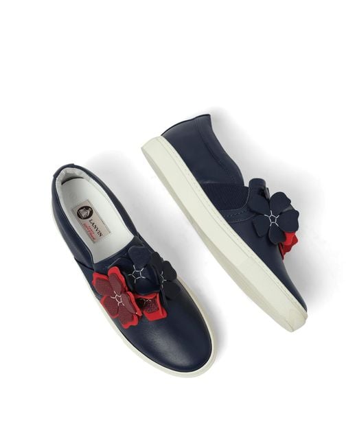 Lanvin Blue Pull On Sneakers
