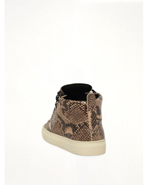 Balenciaga Brown Arena High Python Sneakers for men