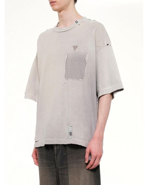 Maison Mihara Yasuhiro Gray Sun Faded T-Shirt for men