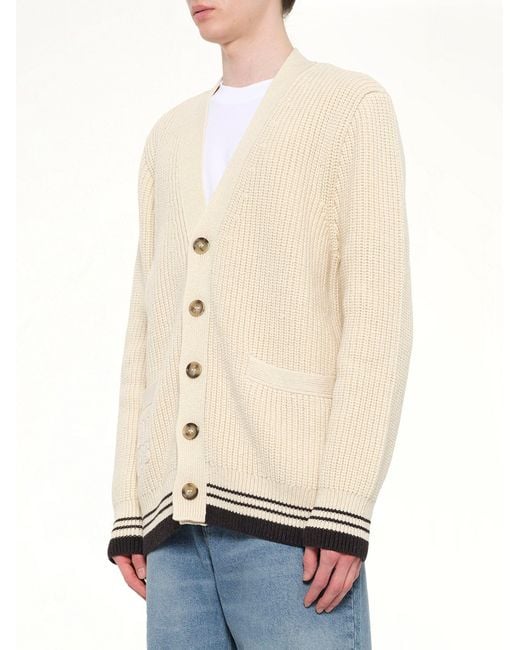 AMI Natural Cardigan With Adc And Patch for men