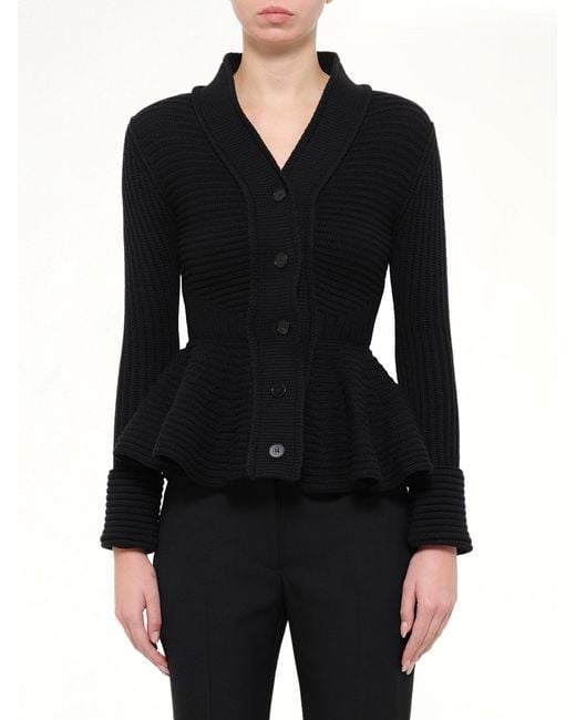 McQueen Black Chunky Cardigan