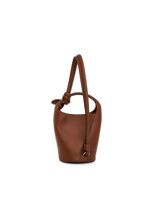 Jacquemus Brown Le Petit Tourni Leather Bag, 100% Cotton