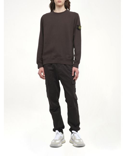 Stone Island Gray 610002 Sweatshirt, 100% Cotton, Size: Medium for men