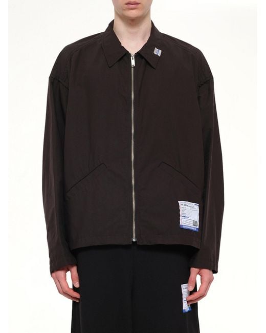Maison Mihara Yasuhiro Black Instrumental Back Twill Zip Blouson for men