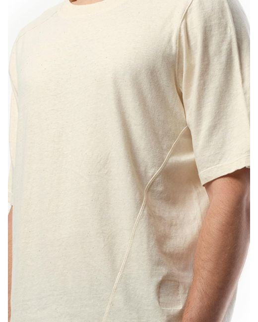 Rick Owens Natural Walrus T, Short Sleeves, 100% Cotton for men