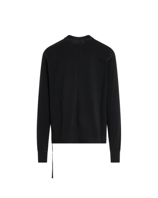 Rick Owens Black Cotton Crewneck Sweatshirt, Long Sleeves, , 100% Cotton, Size: Medium for men