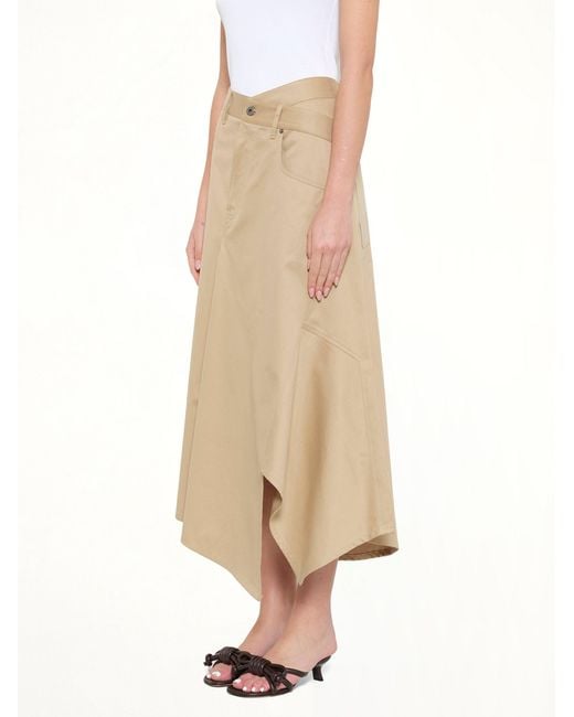 Loewe Natural Cotton Utility Asymmetric Skirt